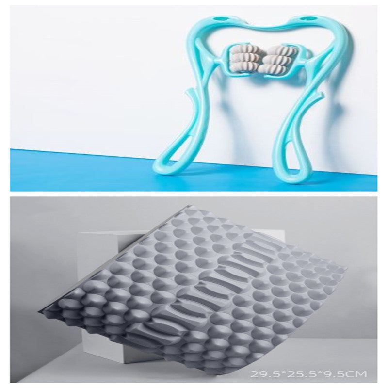 Laurent Well Swan Neck Massager bundle: roller and foam neck pillow