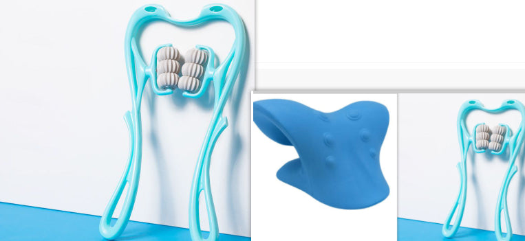 Laurent Well Swan Neck Massager bundle: 2 rollers and neck stretcher pillow