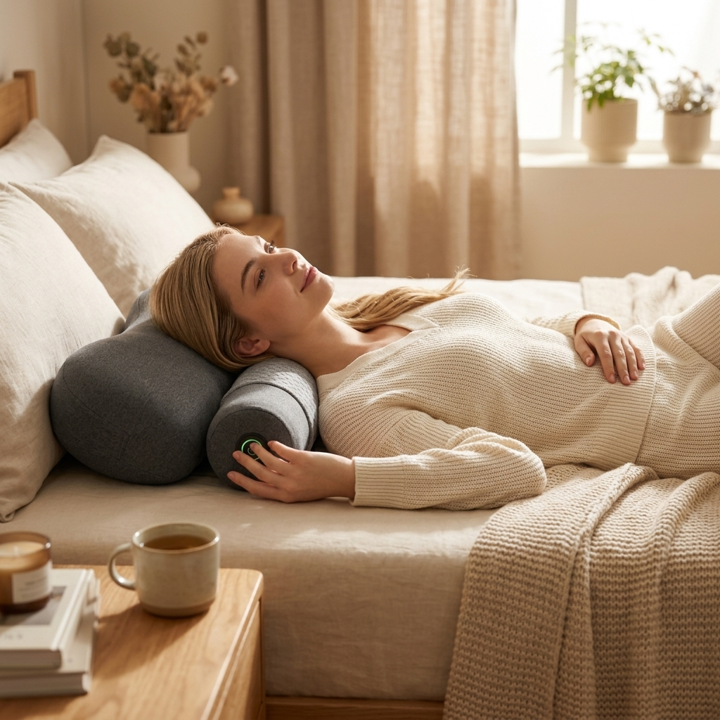 Heated Bed Pillow with 55D Memory Foam and 3 Heat Settings