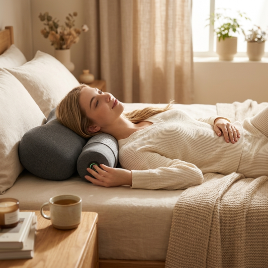 Heated Bed Pillow with 55D Memory Foam and 3 Heat Settings