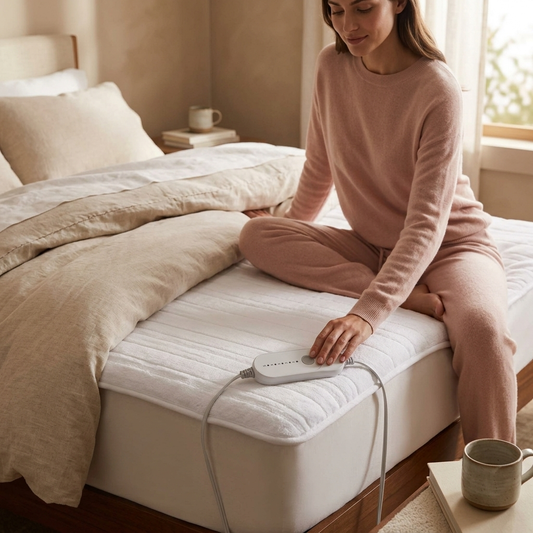 Heated Mattress Pad, 39 X 75 In, Electric Bed Warmer With 1-5 Heat Settings Control, 10-Hour Auto Sh
