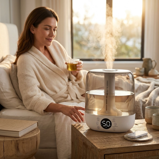 6L Self-Cleaning Humidifier For Large Room  Warm & Coo  Mist  No-Leak Design Easy Clean  Top Fill 60