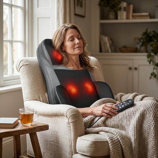 Shiatsu Neck Back Massager With Heat Full Body 3D Kneading Massage Chair Pad Multifunctional Massage