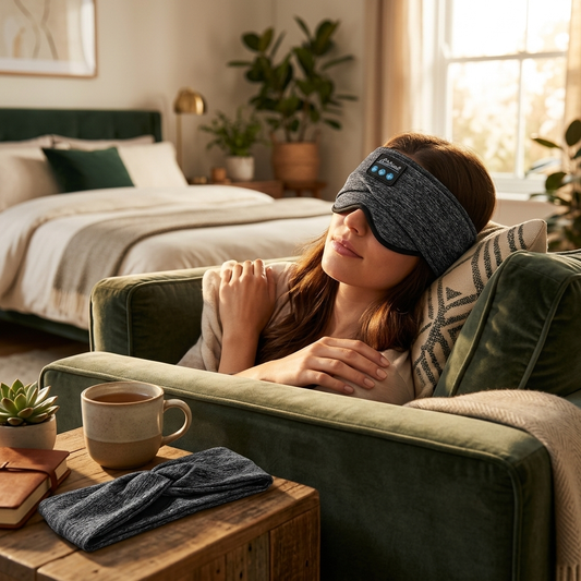 Headscarf Eye Mask Dual-use Music Headset Bluetooth Hair Band Sleeping