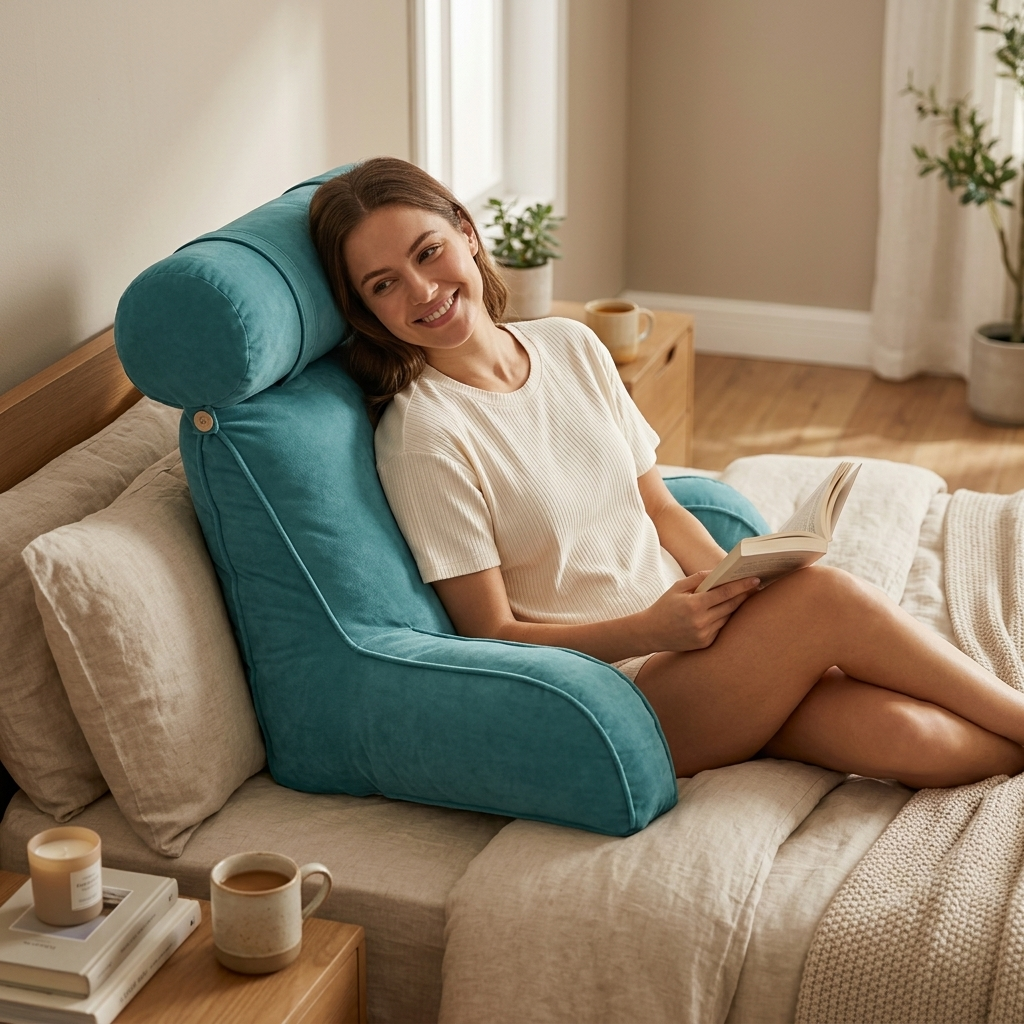 Sofa Bed Head Reading Pillow, 75x55cm, 5 Colors