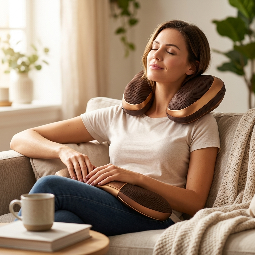 Electric Neck Massager U-shaped Massage Pillow