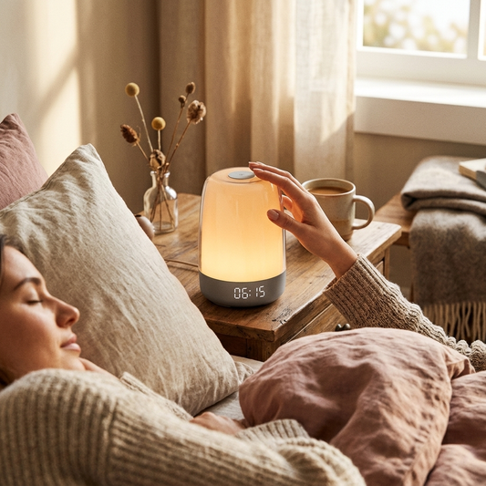 Alarm Clock Wake-up Light Simulation Natural Sunrise Bedside Lamp