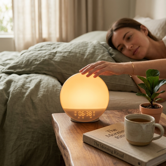 Simulated Sunrise And Sunset Natural Wake-up Light LED Electronic Alarm Clock Light Home Decor