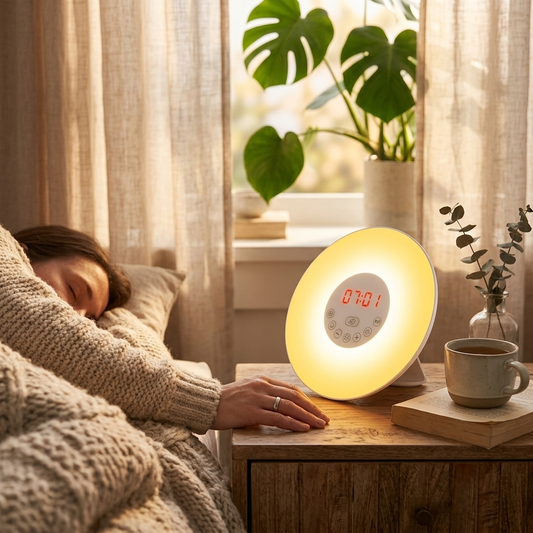 Sunrise Wake-up Light Clock Alarm Clock Wake-up Light Simulation Sunlight Wake-up Light LED Small Ni
