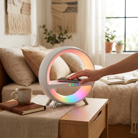 Atmosphere Lamp Bluetooth Speaker Smart Alarm Clock Night Light WiFi Wake Up Light Sunrise Sunset La