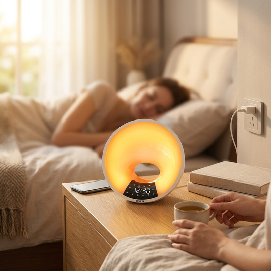 Sunrise Alarm Clock WiFi Smart APP Wake Up Clock Light Simulation Dual Alarm FM Radio Adjustable Lig