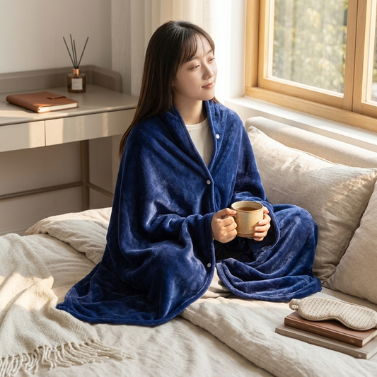 Office Nap Wearable Blanket Weighted Hoodie and Throws Fluffy Blankets Cover on The Sofa Home Bath T