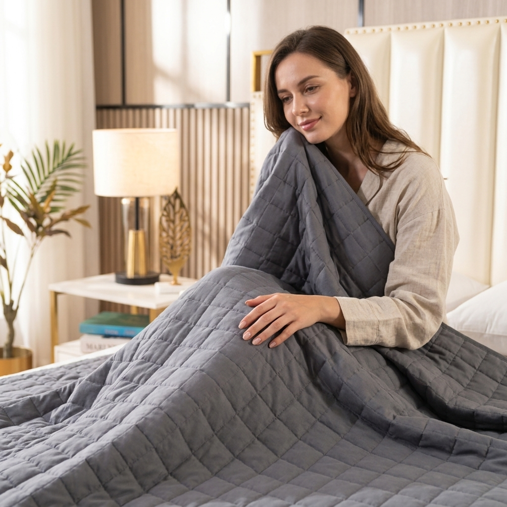 Cotton Weighted Blanket Full-Size Gravity Blanket