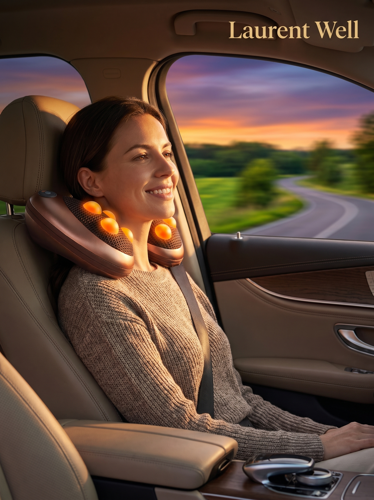 Laurent Well Rechargeable U-Shaped Neck Massager Pillow, A Massage That Travels