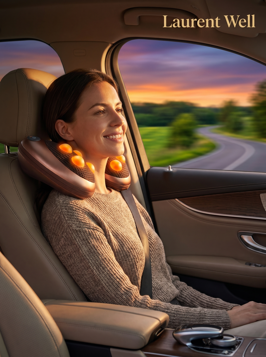 Laurent Well Rechargeable U-Shaped Neck Massager Pillow, A Massage That Travels
