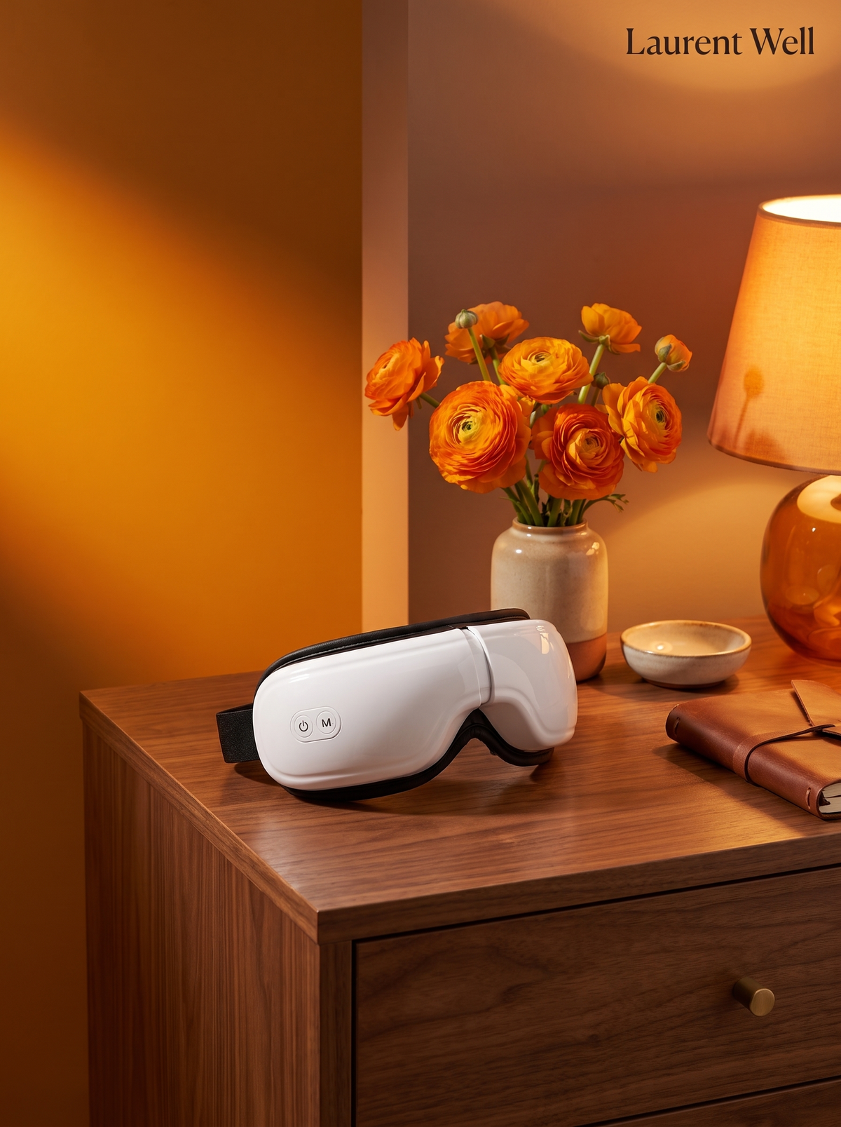 Laurent Well Heated Eye Massager with Air Pressure, Type-C, One Cable for Everything