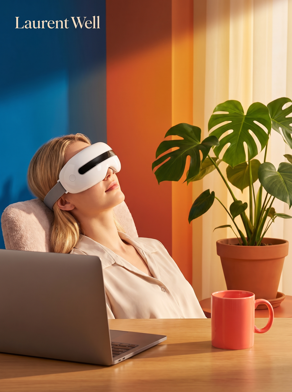 Laurent Well Vibrating Eye Massager with Kneading and Tapping, A Mini Spa for Your Eyes