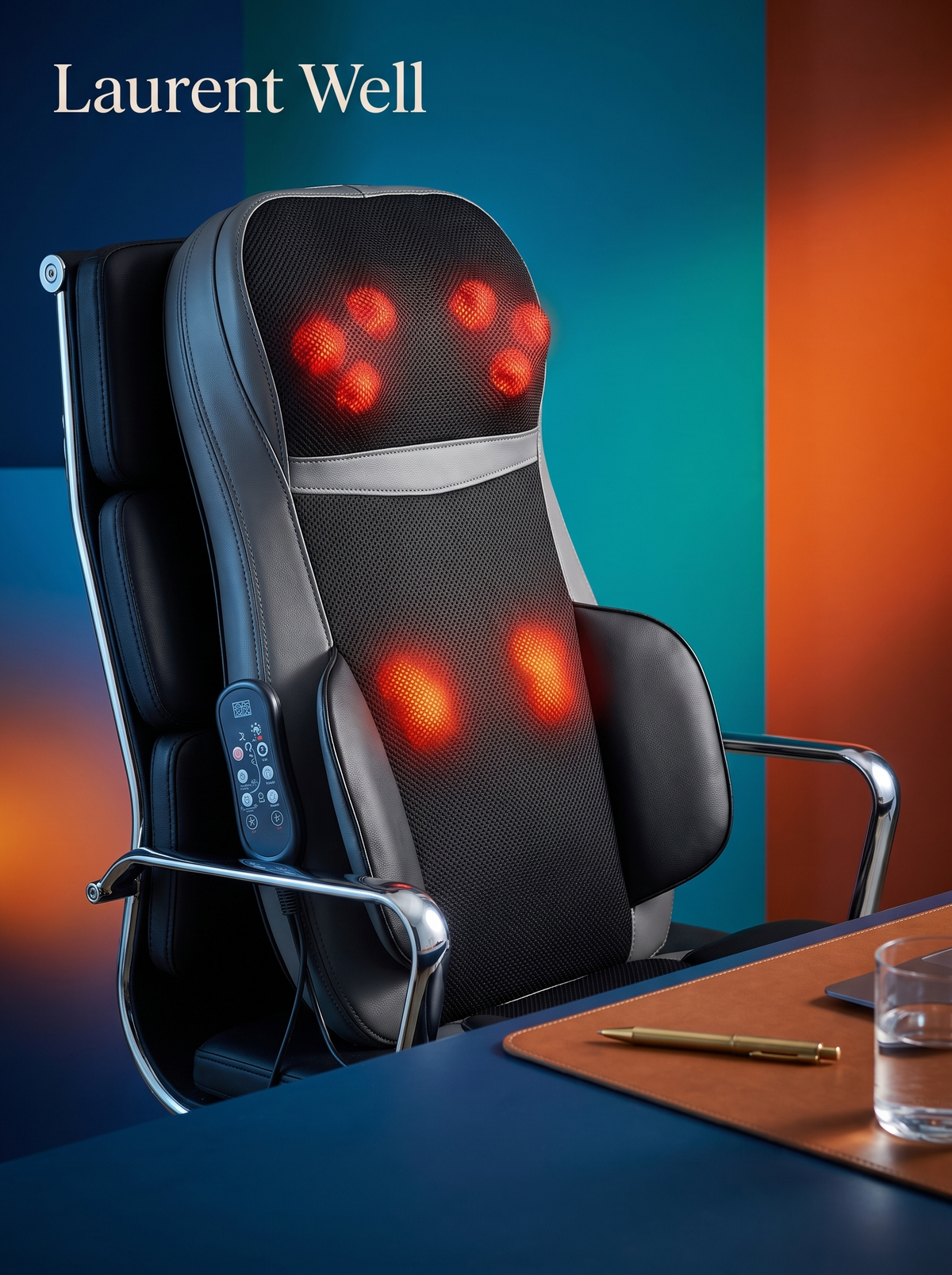 Laurent Well Shiatsu Neck & Back Massager Chair Pad with Heat, Dial In Every Detail