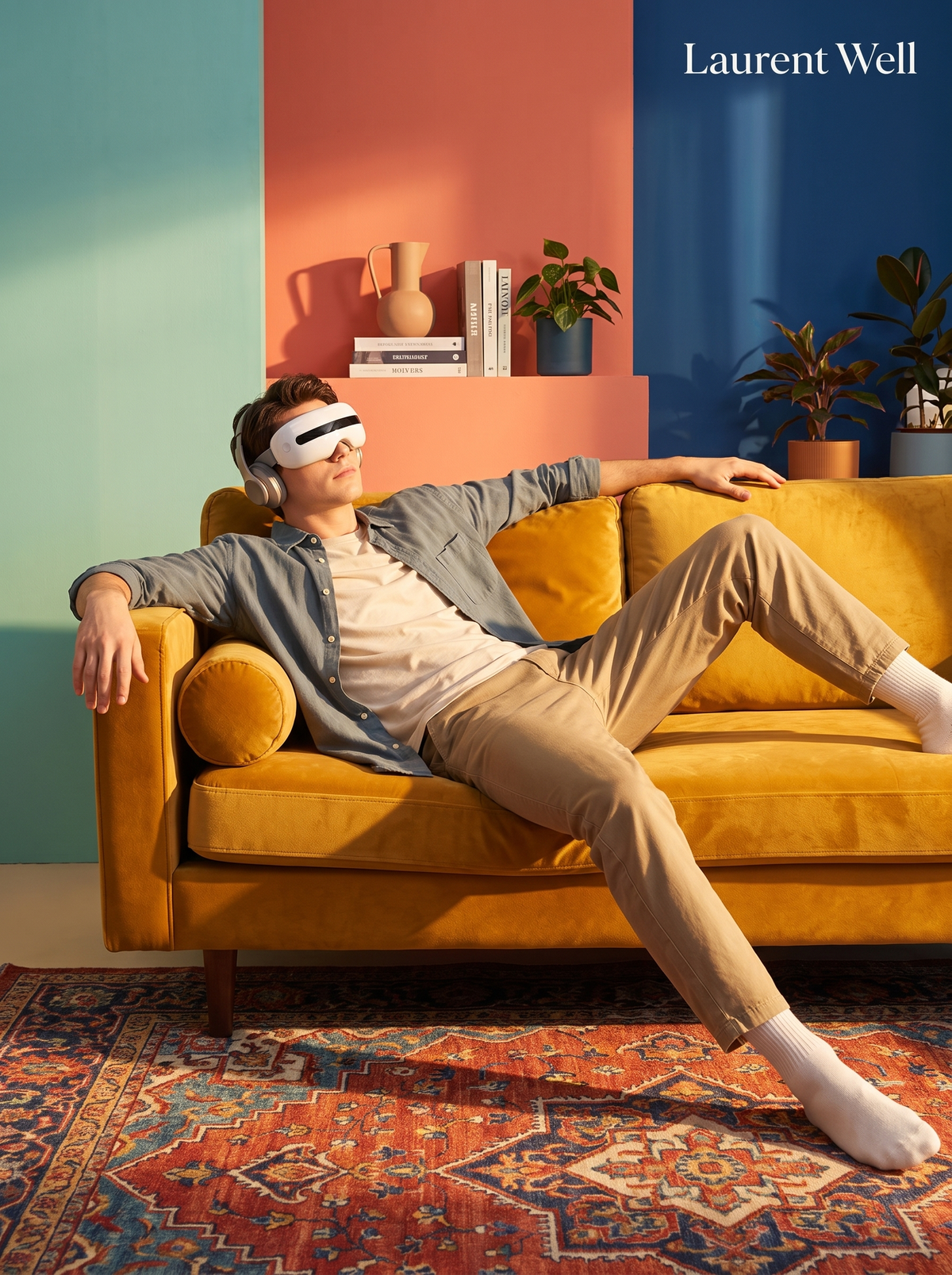 Laurent Well Vibrating Eye Massager with Kneading and Tapping, Cordless Calm, Anywhere