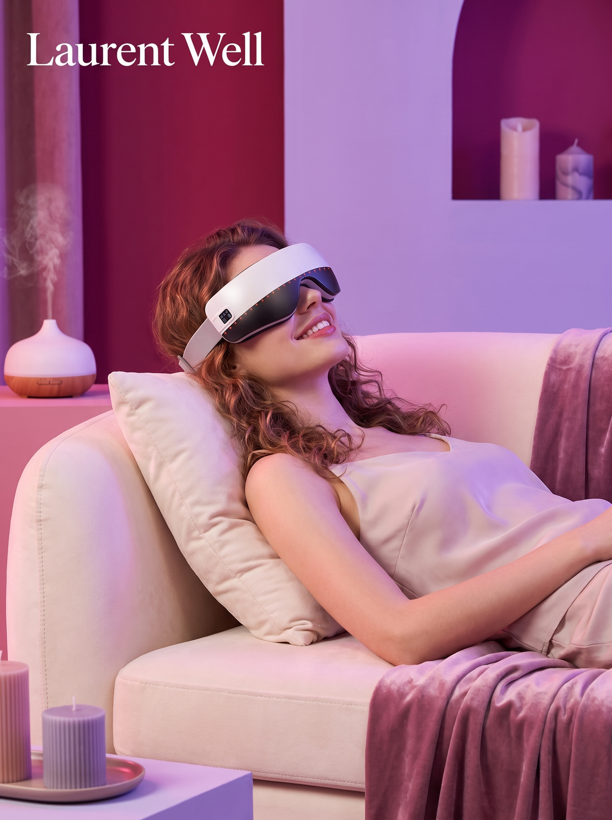 Laurent Well Heated Eye Massager with Air Compression & Music, A Mini Spa for Tired Eyes