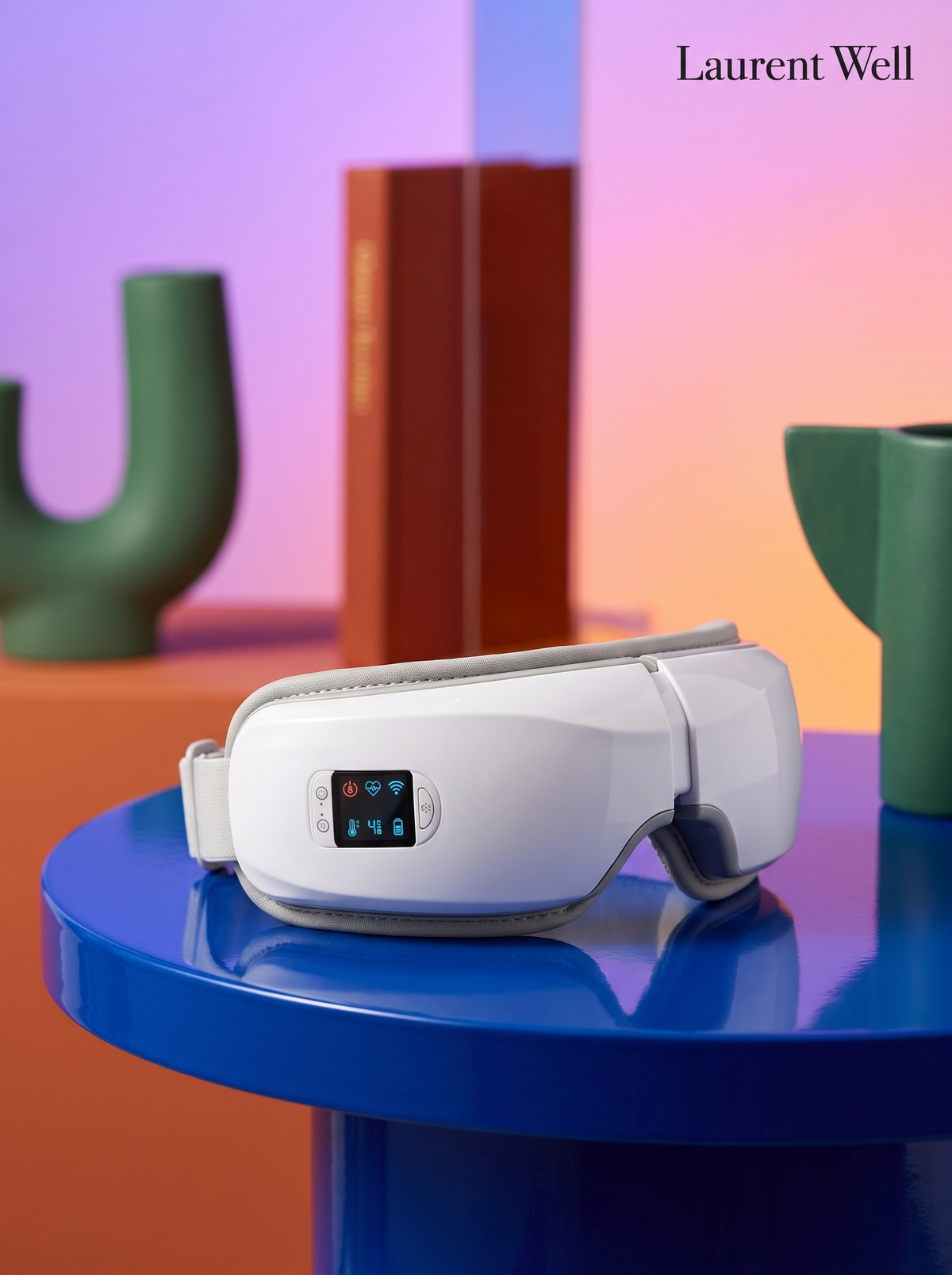 Laurent Well Foldable Eye Massager with LCD Screen, See Every Setting at a Glance