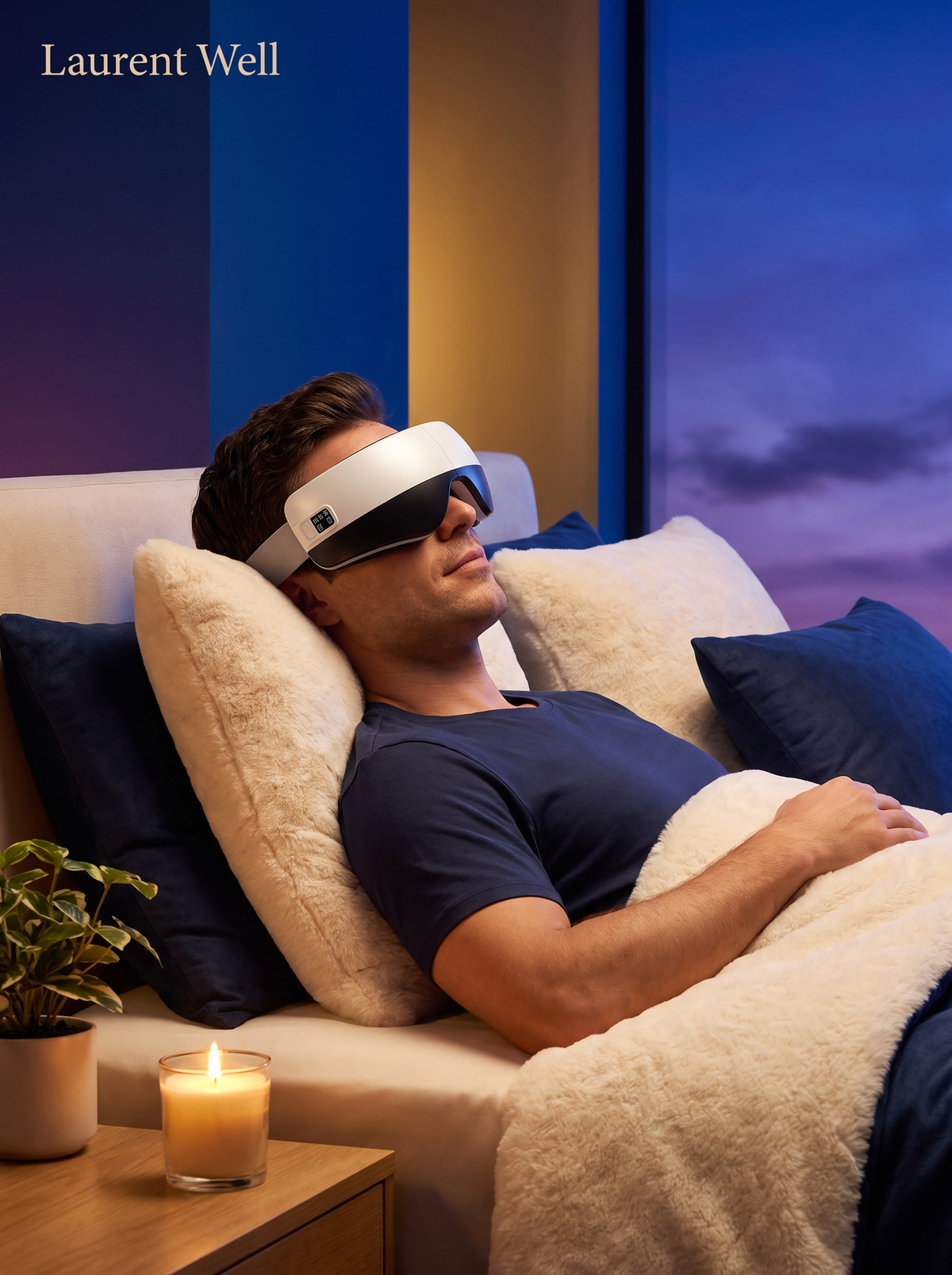 Laurent Well Heated Eye Massager with Air Compression & Music, Your Evening Wind Down