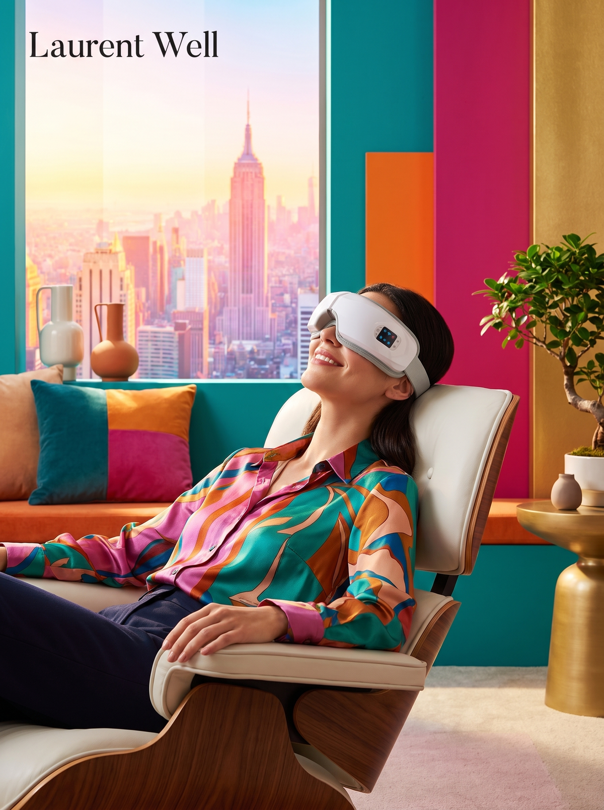 Laurent Well Foldable Eye Massager with LCD Screen, Your Lunch Break, Upgraded