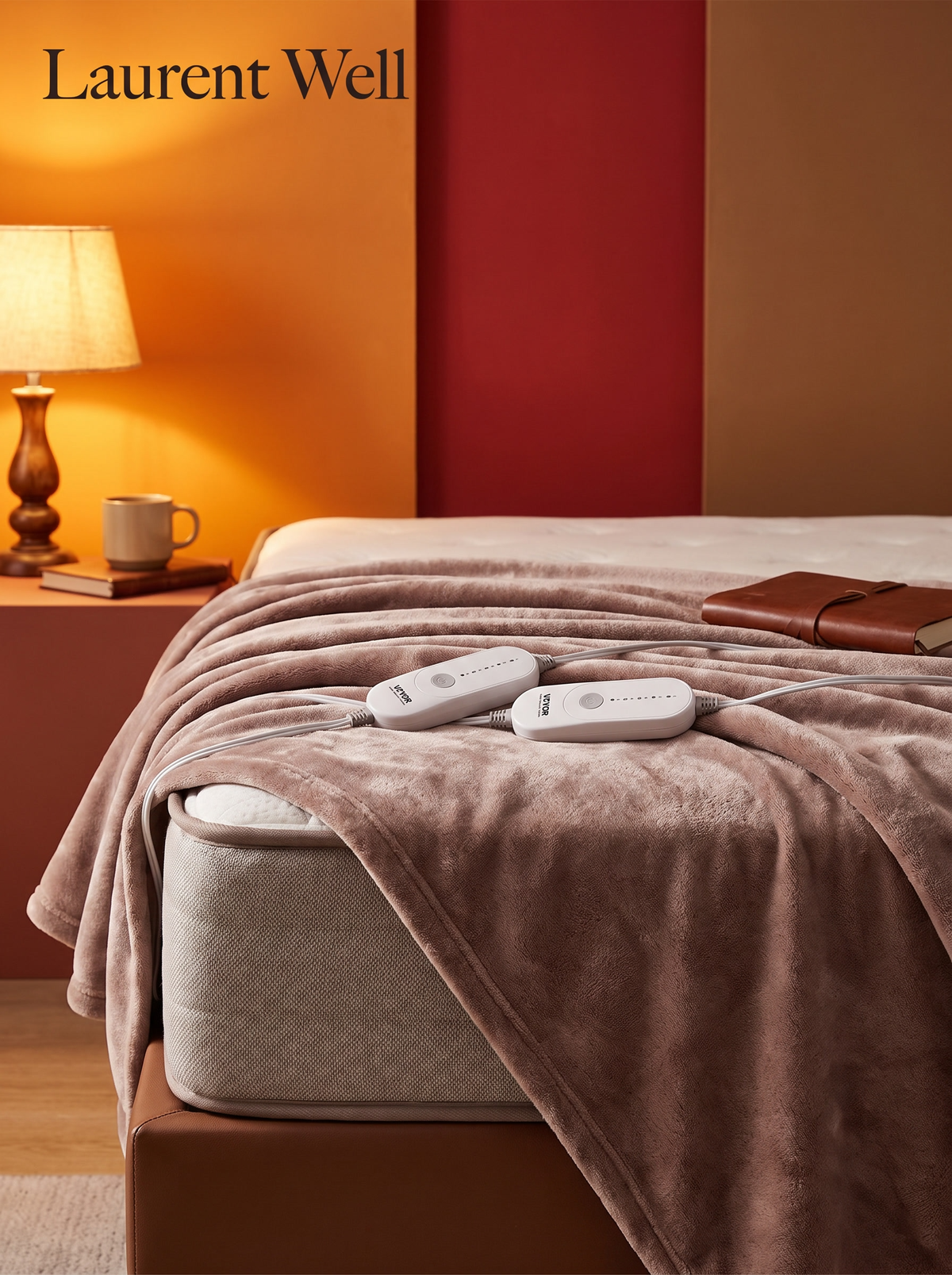 Laurent Well King Size Heated Blanket with Dual Controls, Every Corner Cozy
