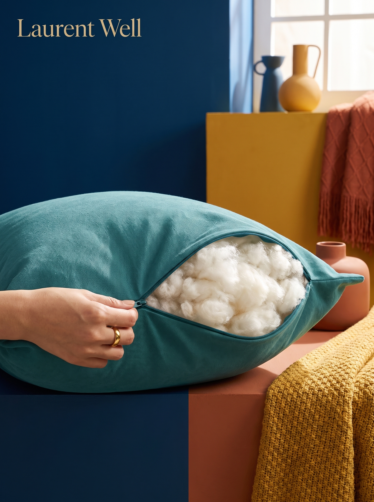 Laurent Well Cotton-Filled Sofa Bed Reading Pillow, 85 x 60 cm, Build Your Perfect Height
