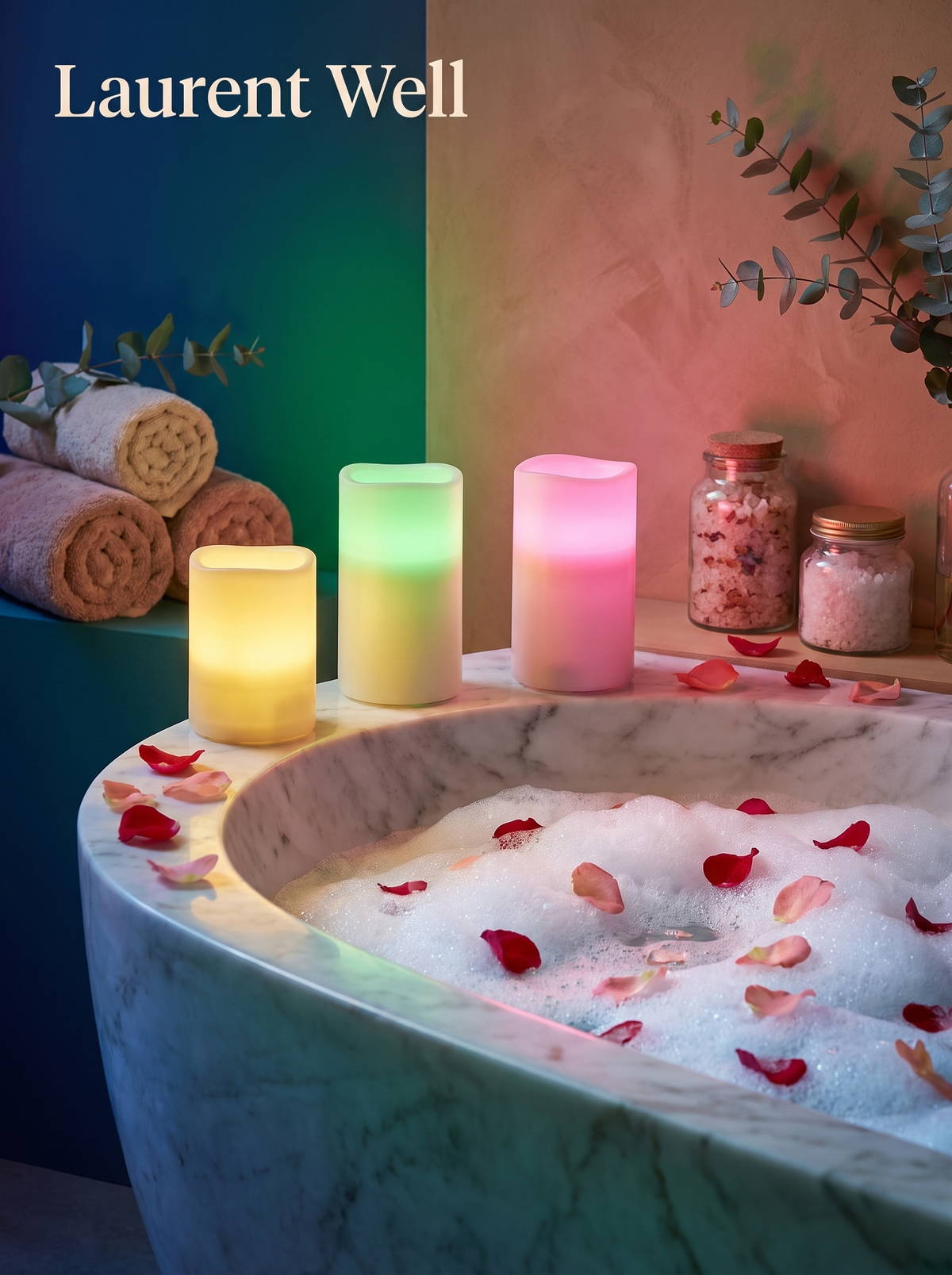 Laurent Well Real Wax Votive LED Candles with Remote, 3-Pack, Small Candles, Big Mood