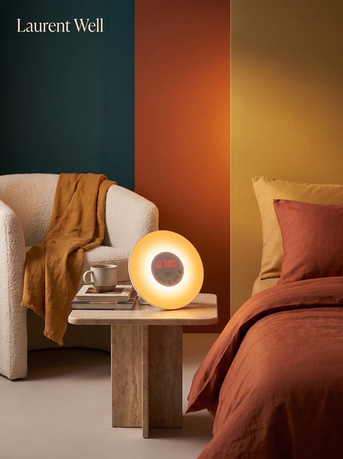 Laurent Well Sunlight Wake-Up Lamp for Bedside Tables, Refined Enough To Leave Out
