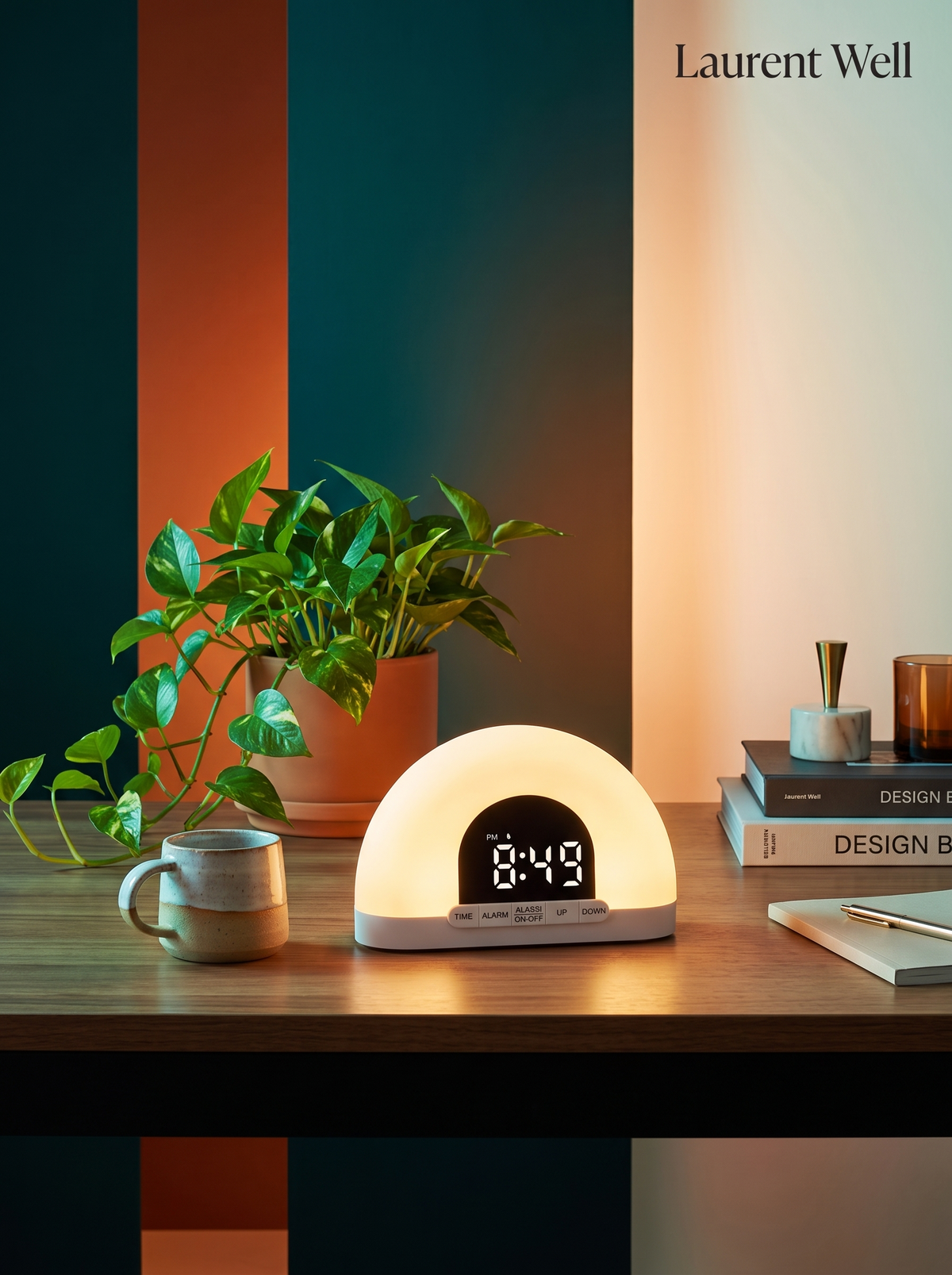 Laurent Well Simulated Sunrise Digital Alarm Clock Lamp, No Fuss, All Calm