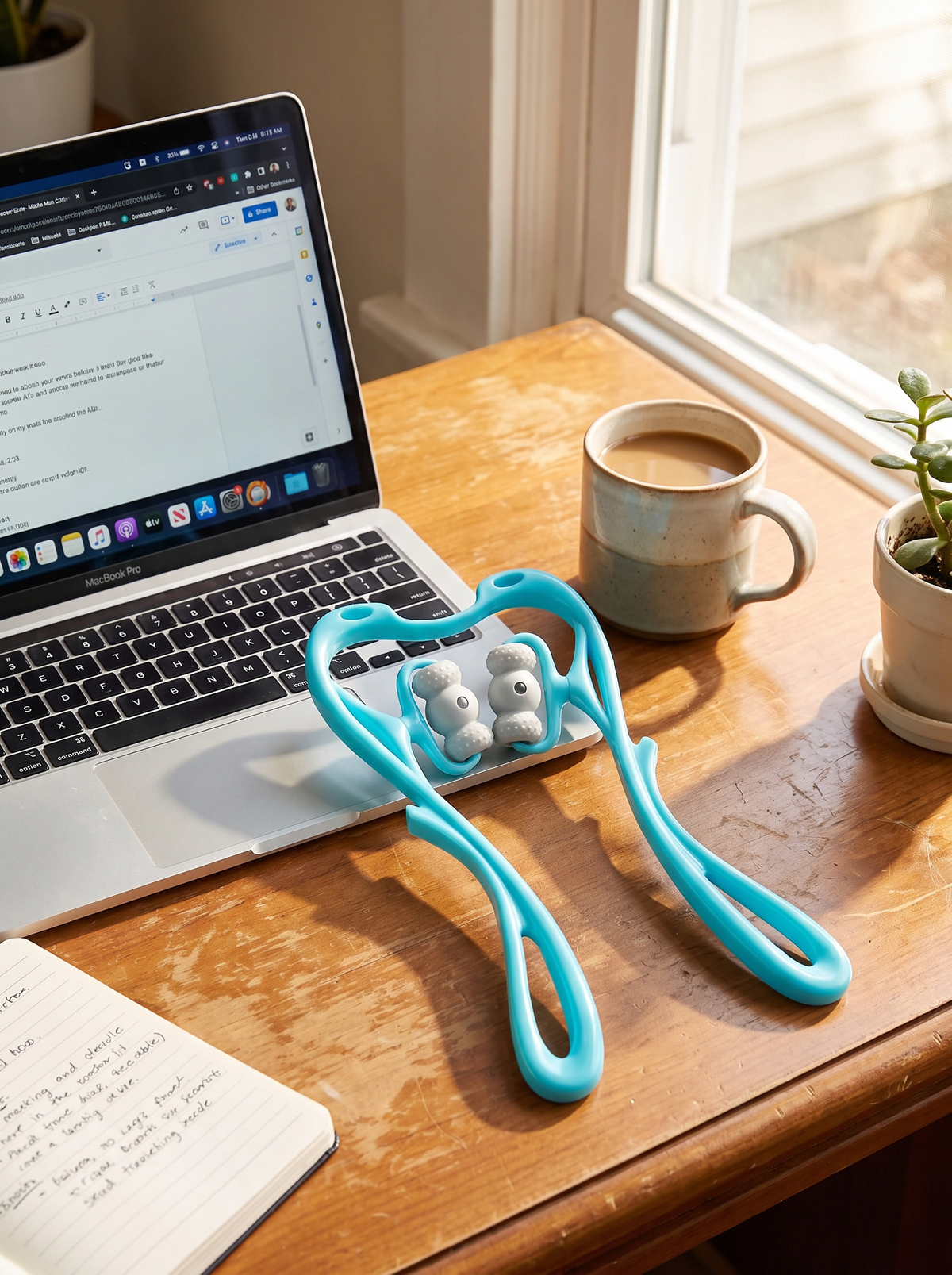 Laurent Well 360 Degree Neck Massage Roller, Deep Tissue, Your Desk Break Companion