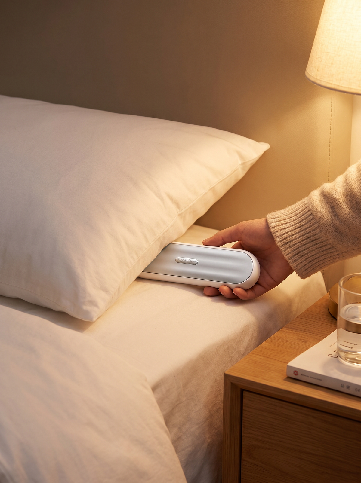 Laurent Well Bluetooth Pillow Speaker for Sleep with White Noise, No Earbuds Required