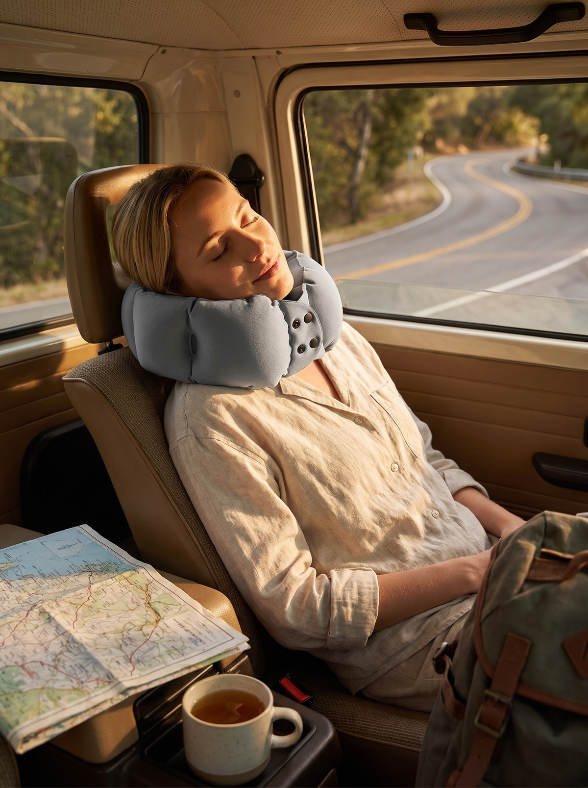Laurent Well Inflatable Travel Neck Pillow, Adjustable Firmness, Ready For Any Adventure
