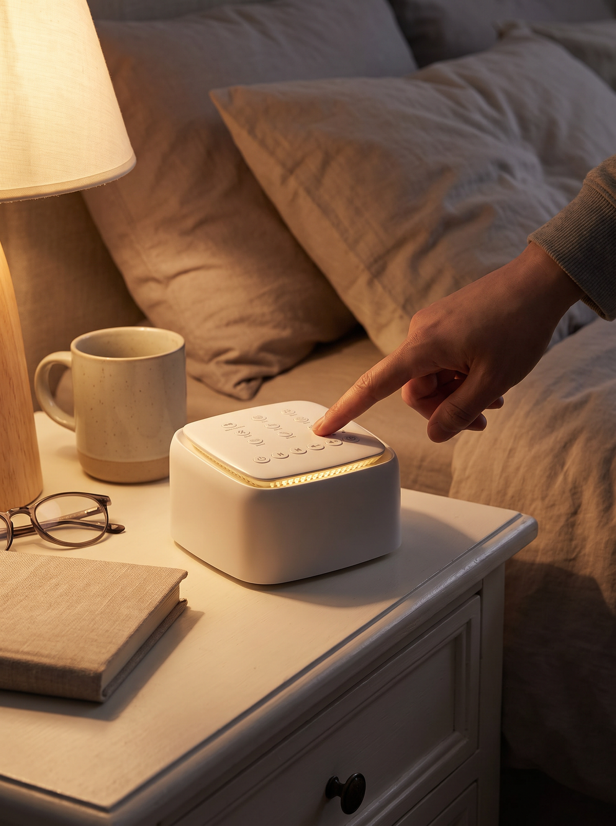 Laurent Well Rechargeable White Noise Machine with Sleep Timer, Fades Off On Its Own