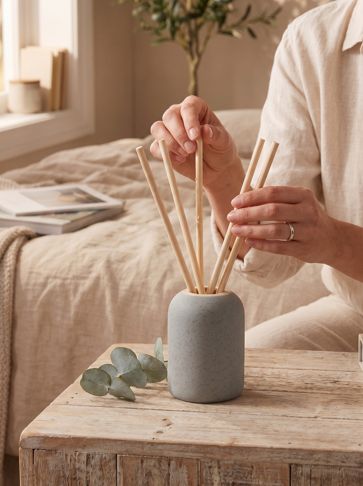 Laurent Well Matte Ceramic Reed Diffuser Set, 100ml, Ceramic Worth Displaying