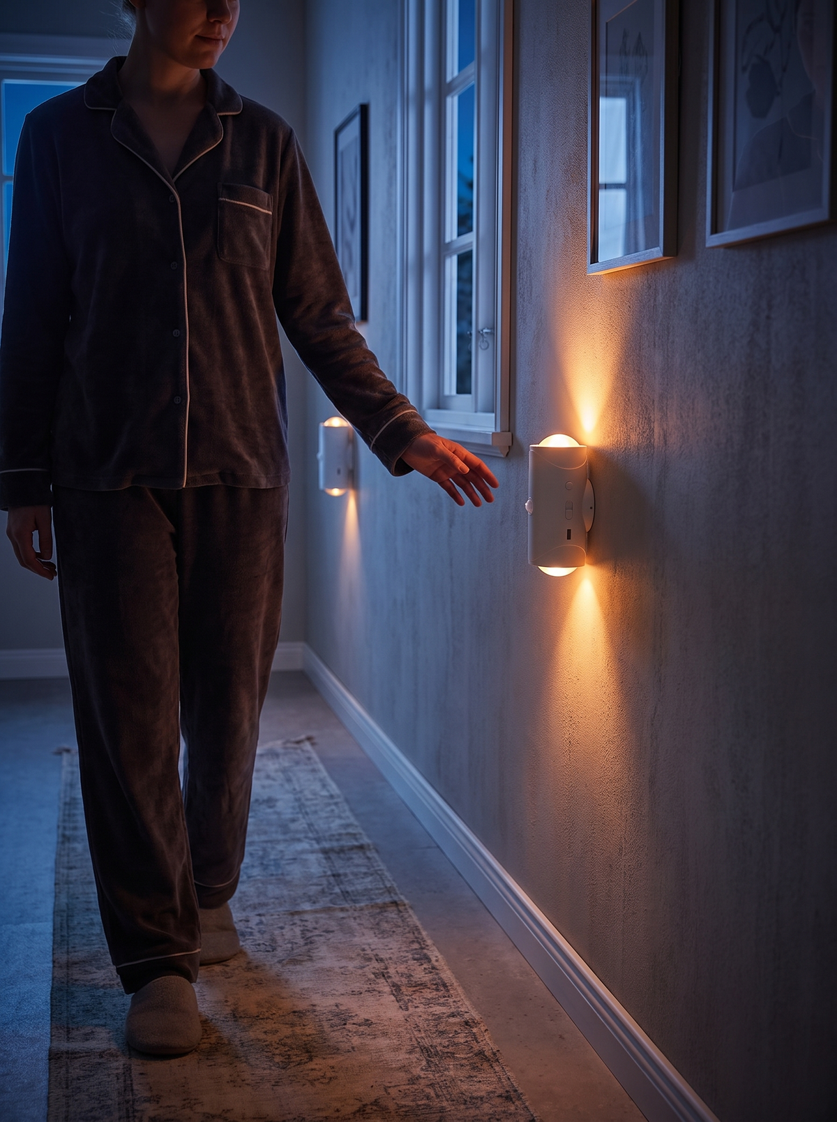 Laurent Well Motion Sensor Night Light, USB-C Rechargeable, Light Finds You First