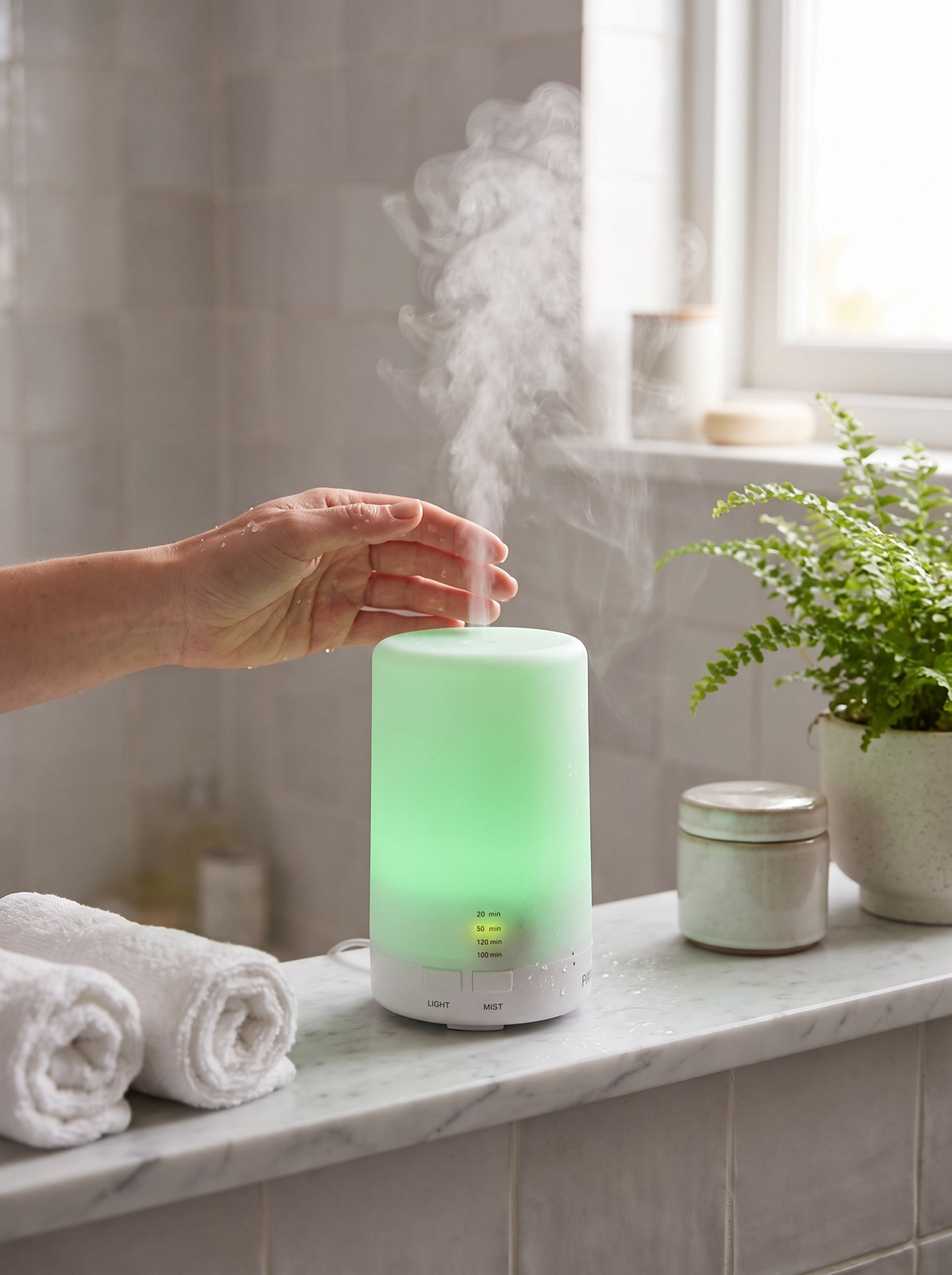 Laurent Well Mini Ultrasonic Essential Oil Diffuser, Cool Mist, Cool To The Touch