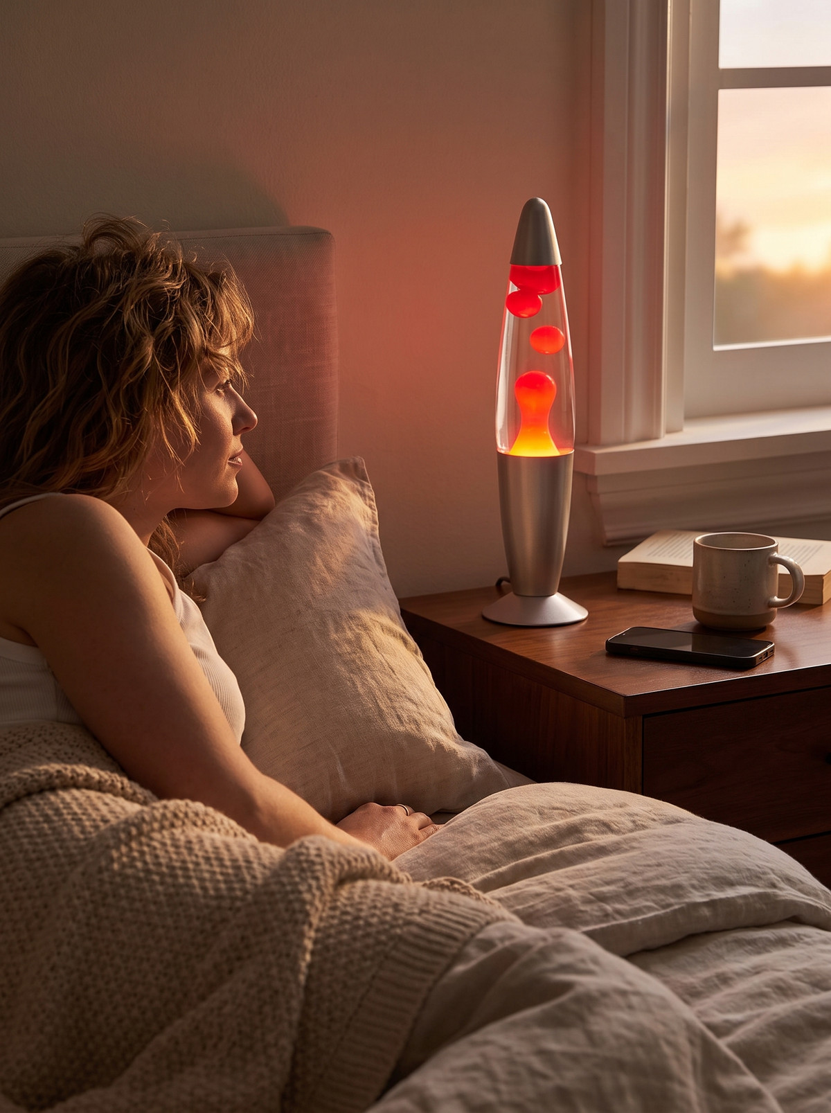 Laurent Well Lava Lamp Night Light, Colored Wax, Watch the Day Drift Away