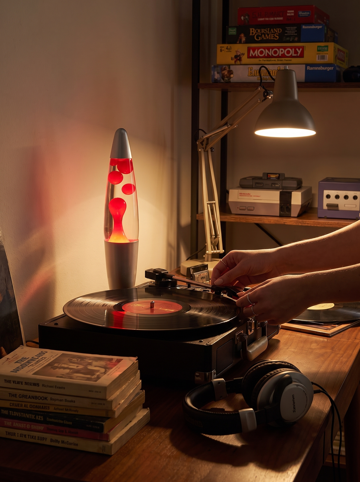 Laurent Well Lava Lamp Night Light, Colored Wax, The Perfect Desk Companion