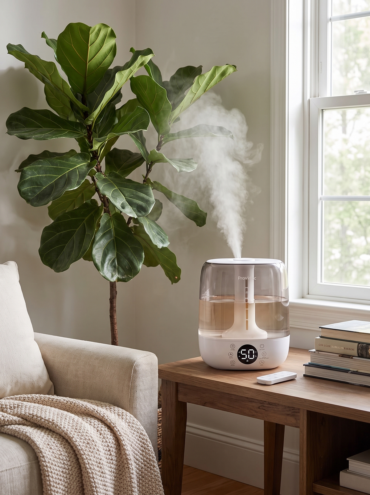 Laurent Well 6L Warm and Cool Mist Humidifier for Large Rooms, Comfortable Air, Every Season