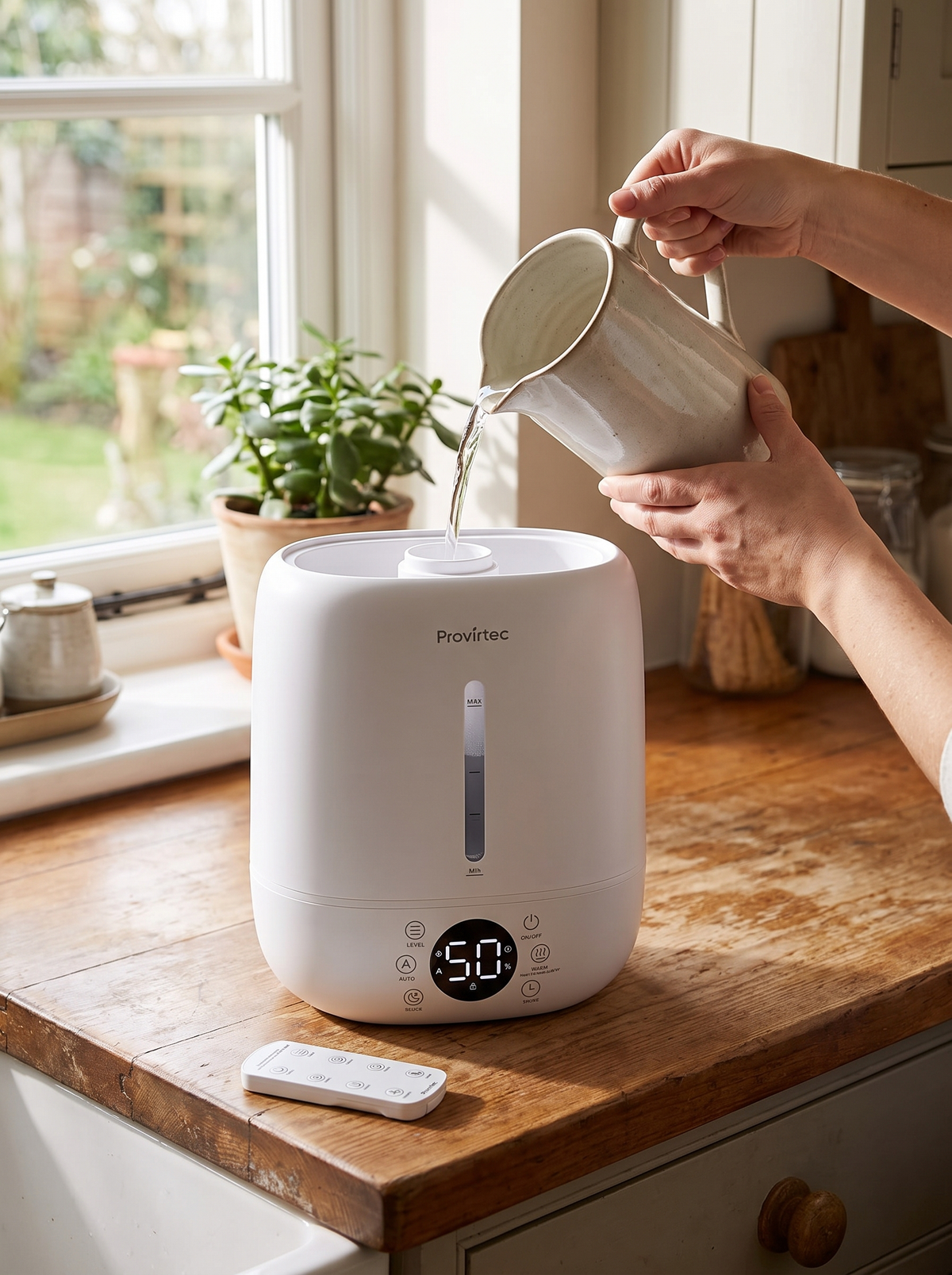 Laurent Well 6L Warm and Cool Mist Humidifier for Large Rooms, Fill Less, Enjoy More