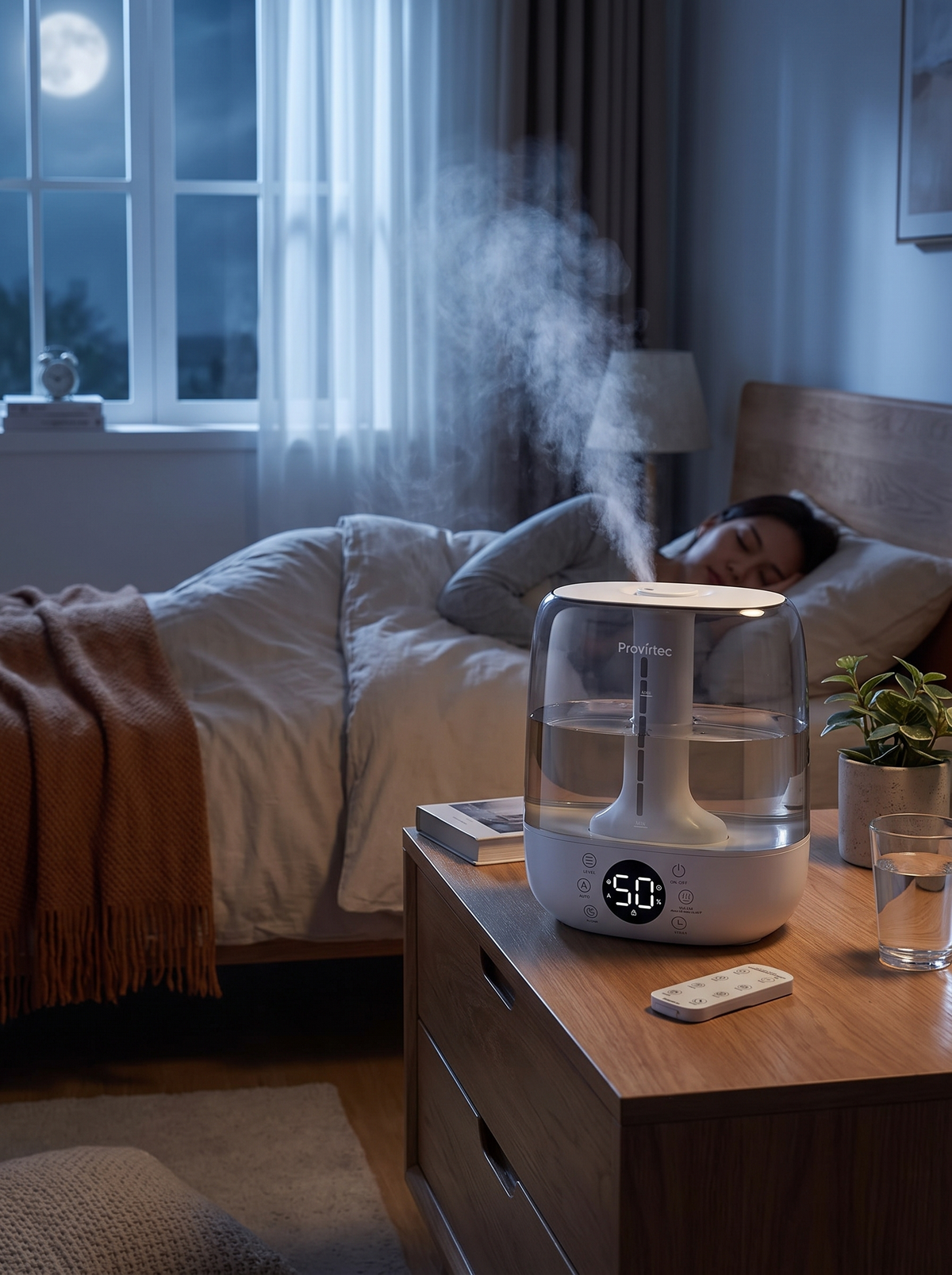 Laurent Well 6L Warm and Cool Mist Humidifier for Large Rooms, Quiet Nights, Fresh Mornings