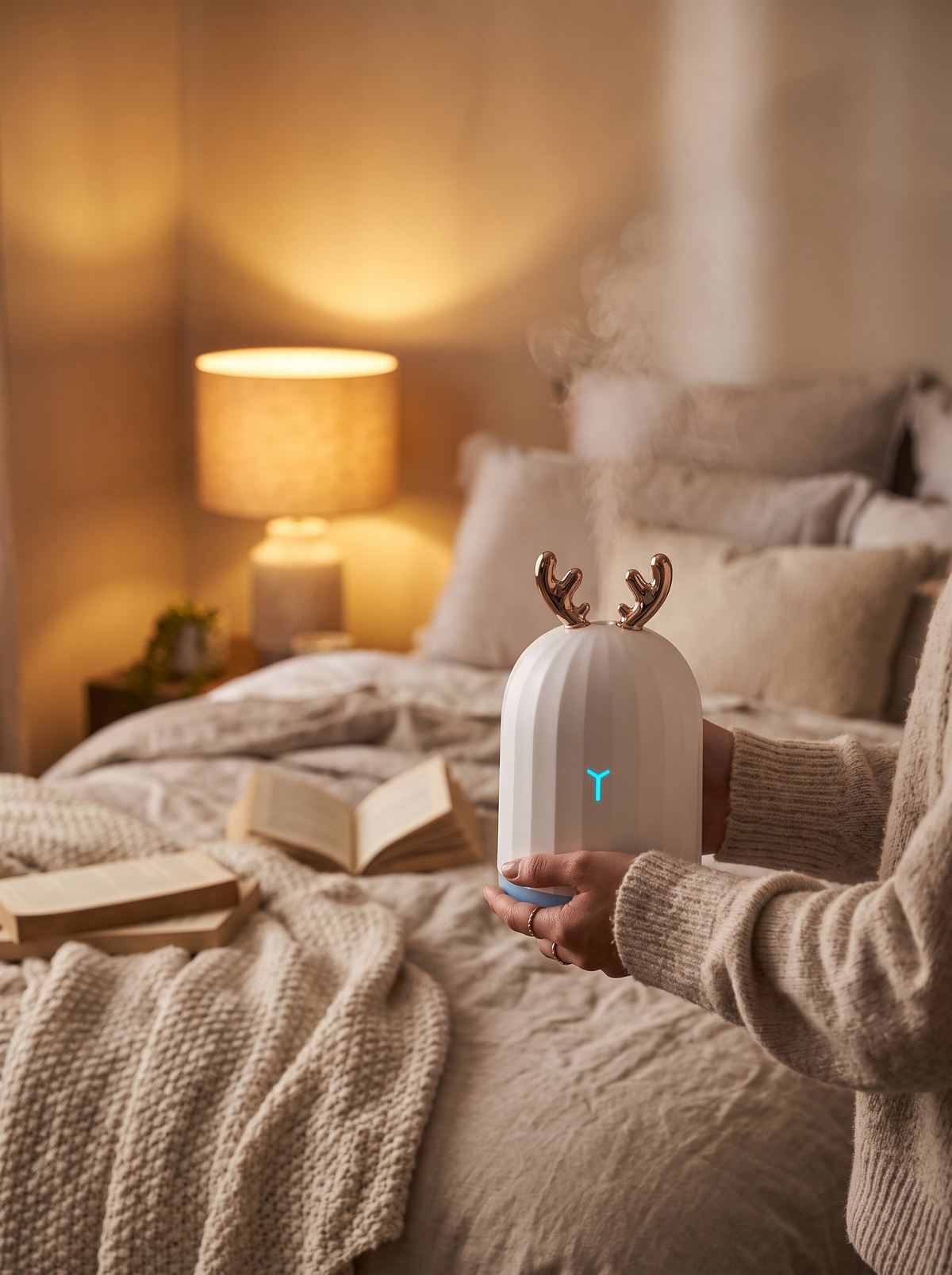Laurent Well Ultrasonic Cool Mist Aroma Diffuser, 220ml, Room to Room With Ease
