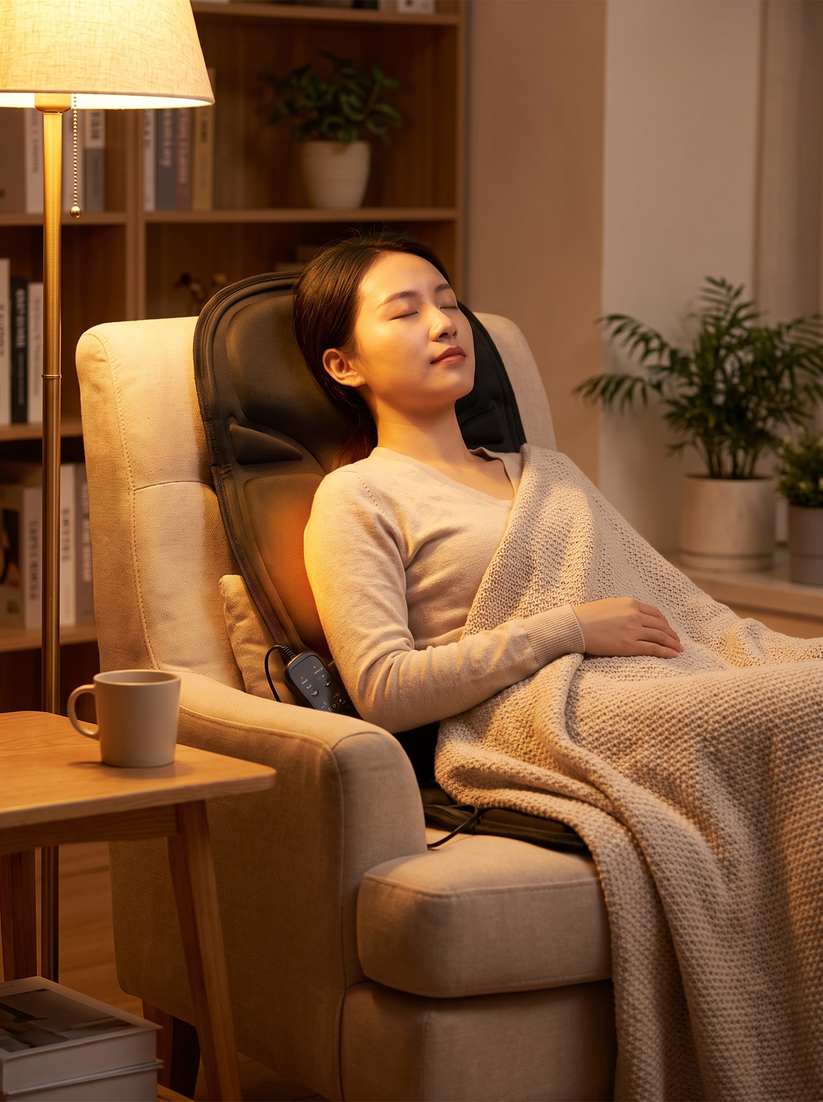 Laurent Well Vibrating Massage Seat Cushion with Heat, Black, Sink Back and Unwind