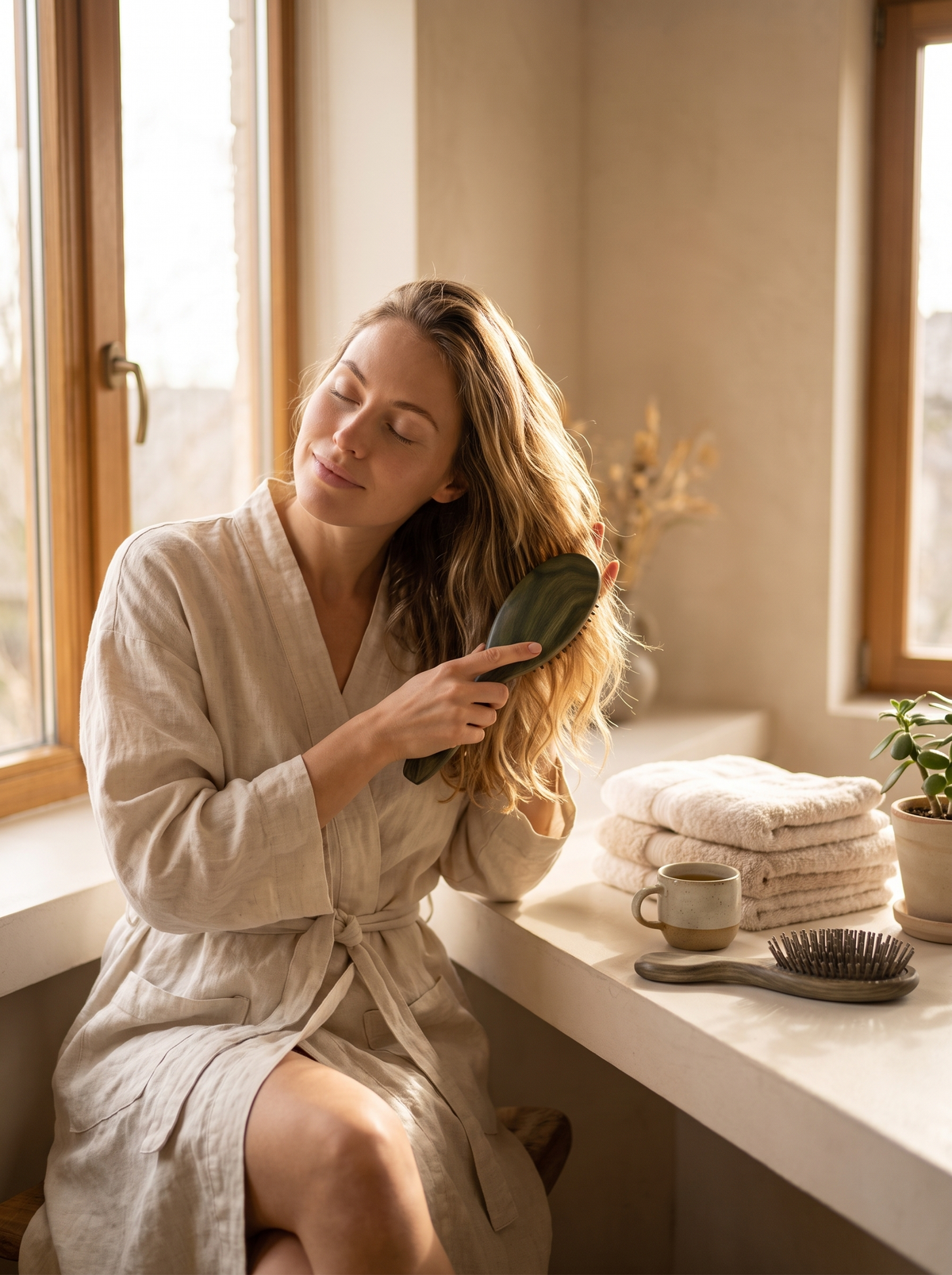 Laurent Well Green Sandalwood Scalp Massage Comb, A Small Daily Ritual