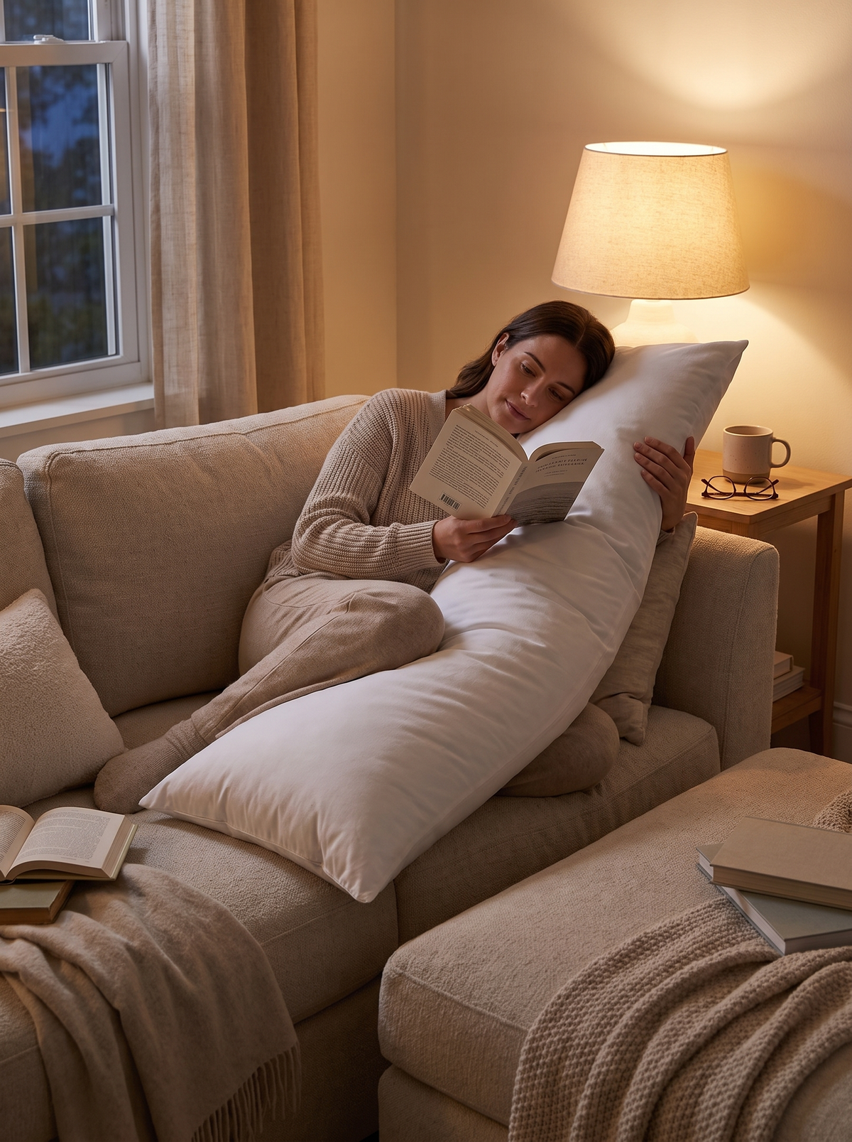 Laurent Well Extra Long Body Pillow 20x54 Inch for Side Sleepers, Your New Sofa Backrest