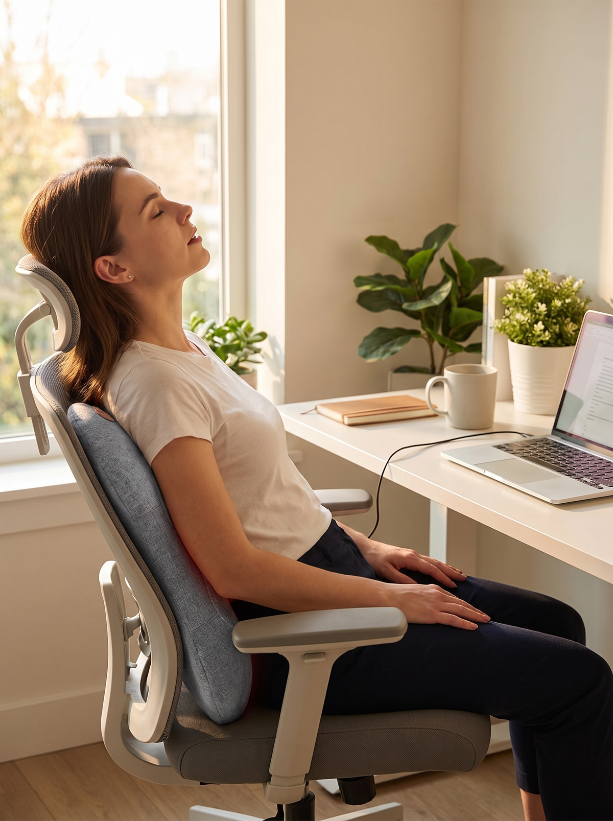 Laurent Well 3-in-1 Heated Back Massager Lumbar Pillow, Three Ways to Unwind