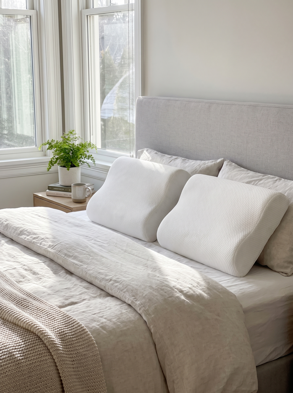 Laurent Well Contour Memory Foam Pillow 2-Pack, Washable Cover, Built to Keep Its Shape